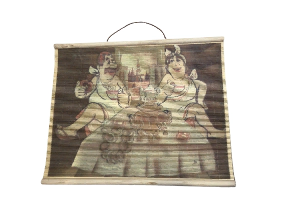 Картина для бани из бамбука, 50*40см