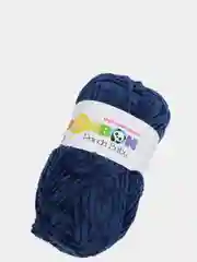 Темно-синий пряжа Bonbon плюшевая, полиэстер, 100 г, 120 м