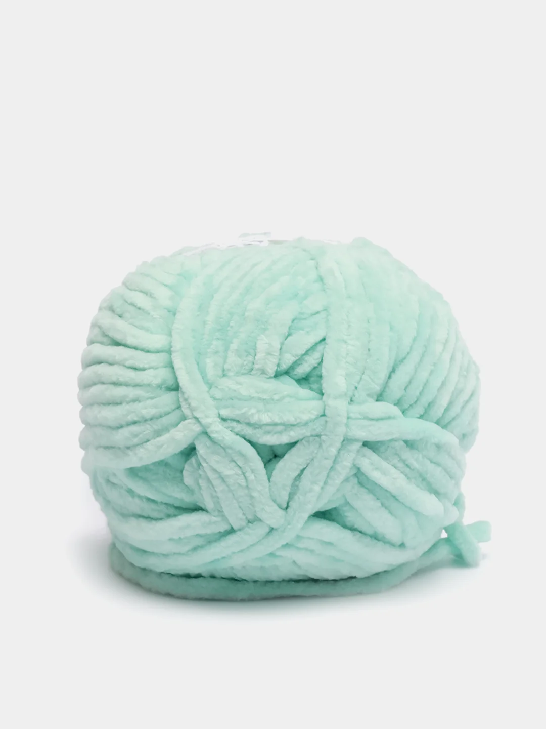 Мятный пряжа Bonbon плюшевая, полиэстер, 100 г, 120 м