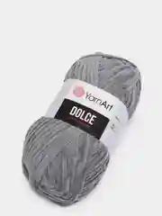 Серый пряжа YarnArt Dolce плюшевая, микрополиэстер, 100 г, 120 м
