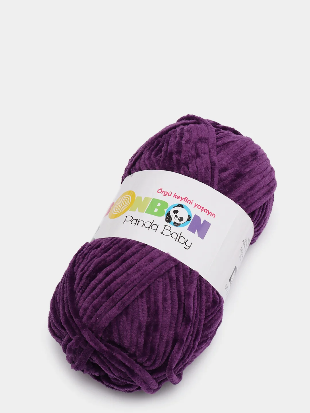 Фиолетовый пряжа Bonbon плюшевая, полиэстер, 100 г, 120 м