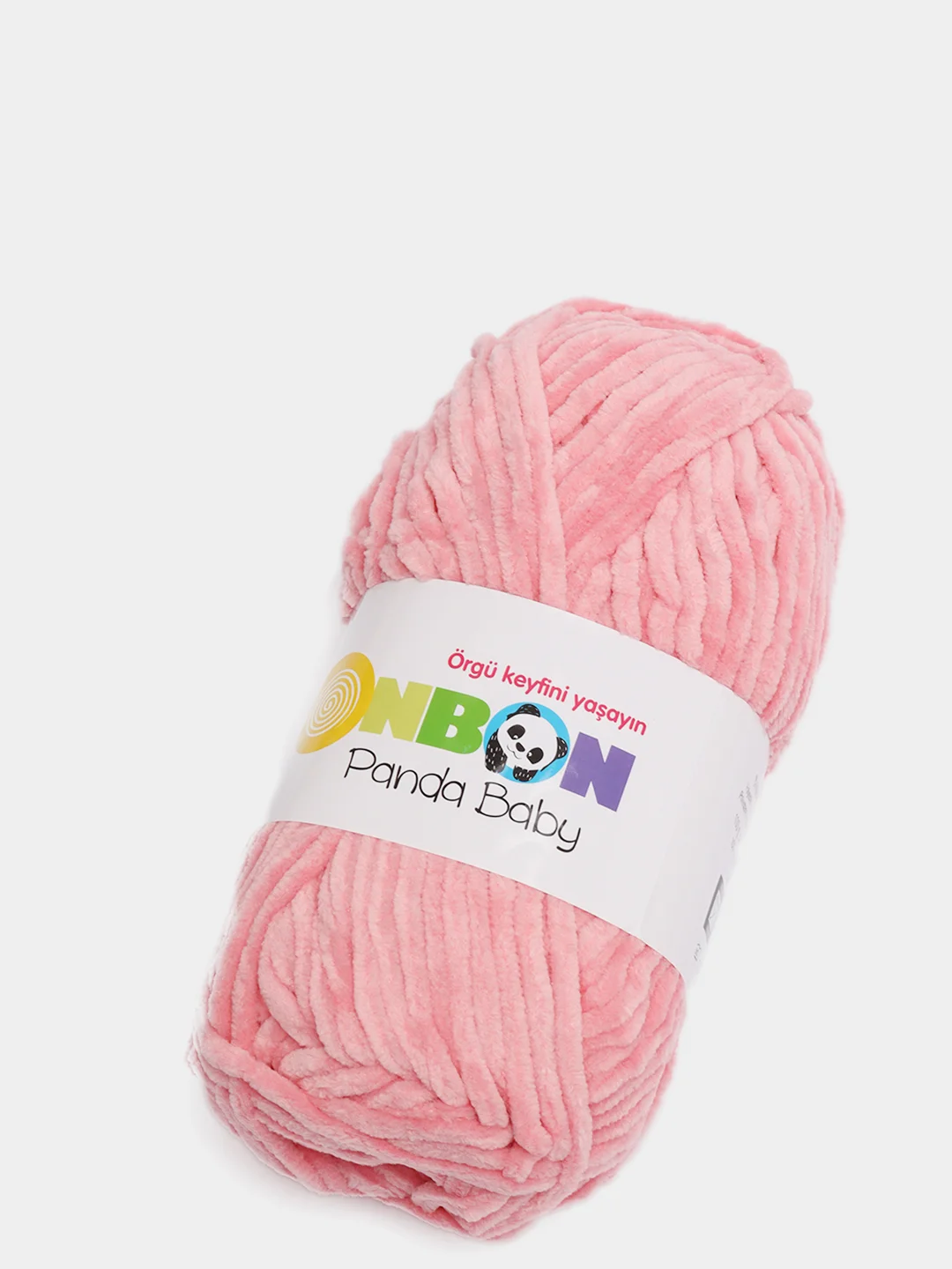 Пудровый пряжа Bonbon плюшевая, полиэстер, 100 г, 120 м