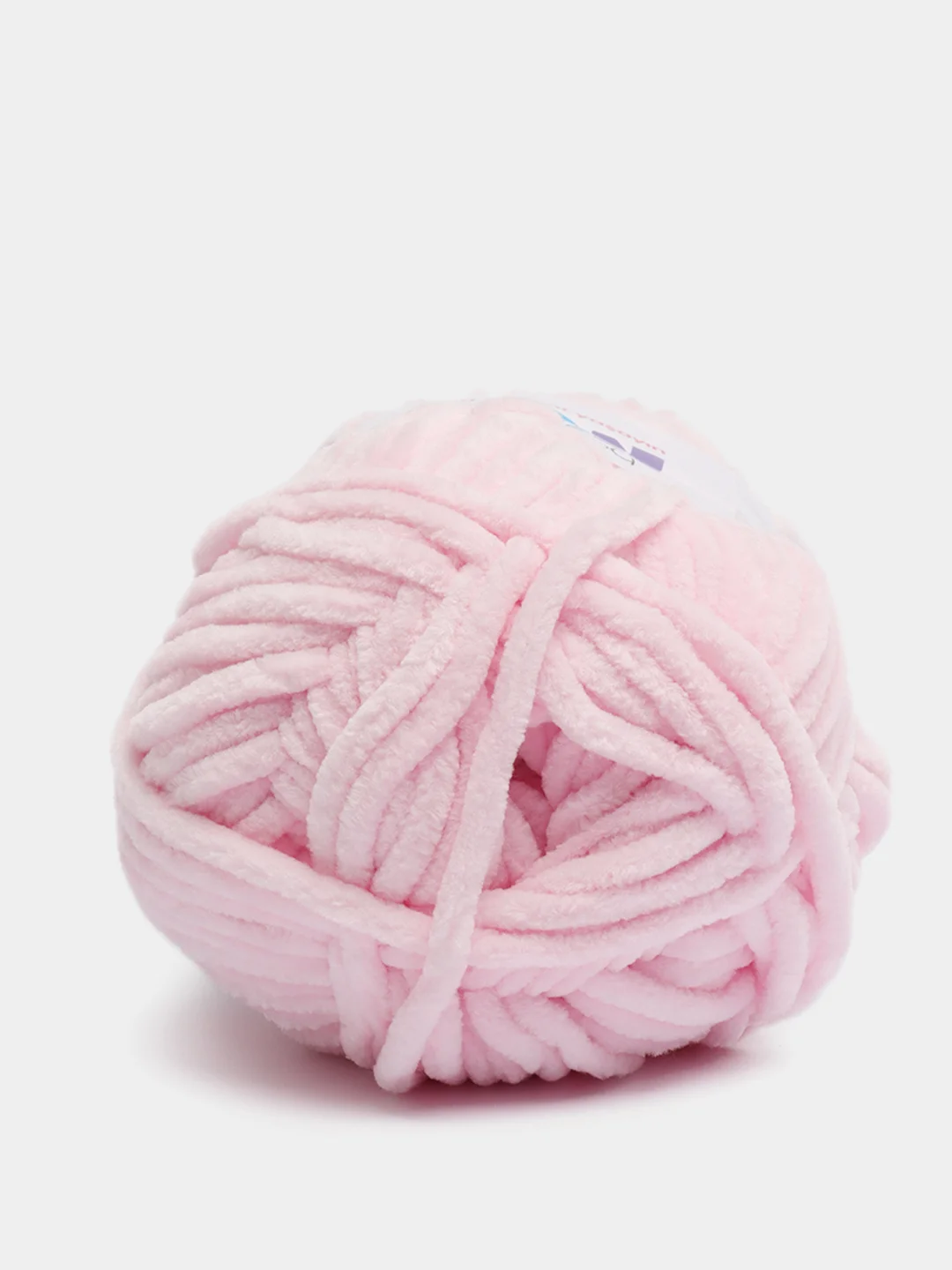 Розовый пряжа Bonbon плюшевая, полиэстер, 100 г, 120 м