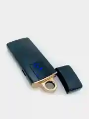 Черный зажигалка электронная, металлическая, плазменная спираль, USB, зажигалка электронная