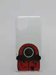 Алый чехол Samsung Galaxy A22 4G / M22 / M32 с рисунком Игра в кальмара