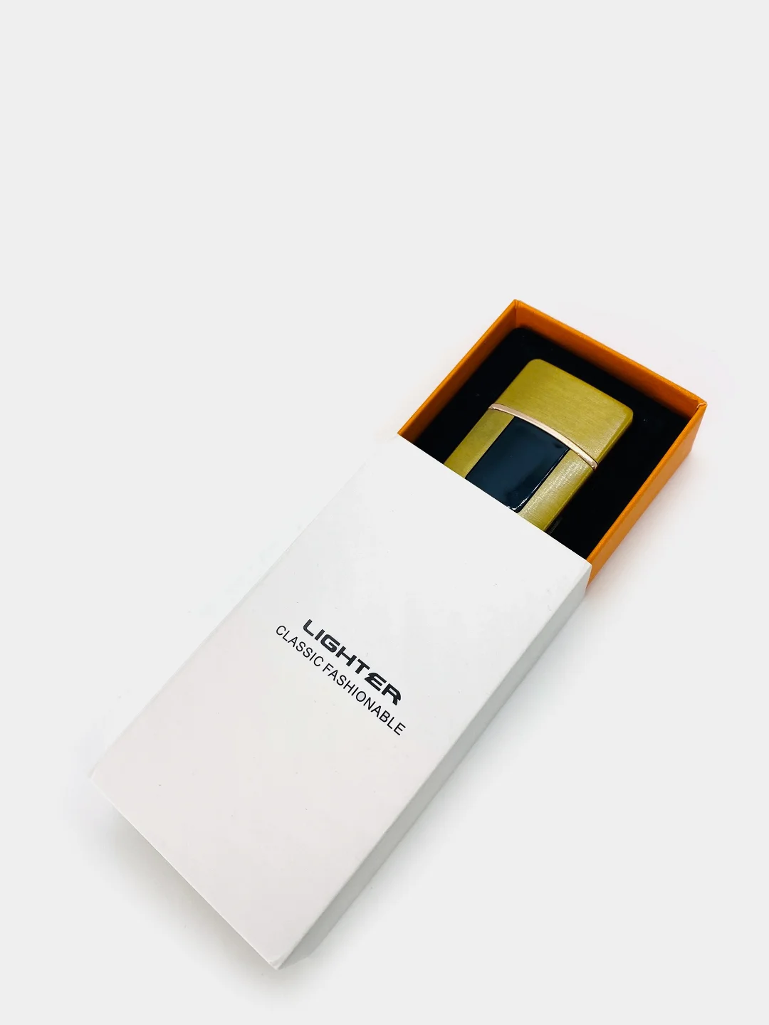 Золотой зажигалка электронная, металлическая, плазменная спираль, USB, зажигалка электронная