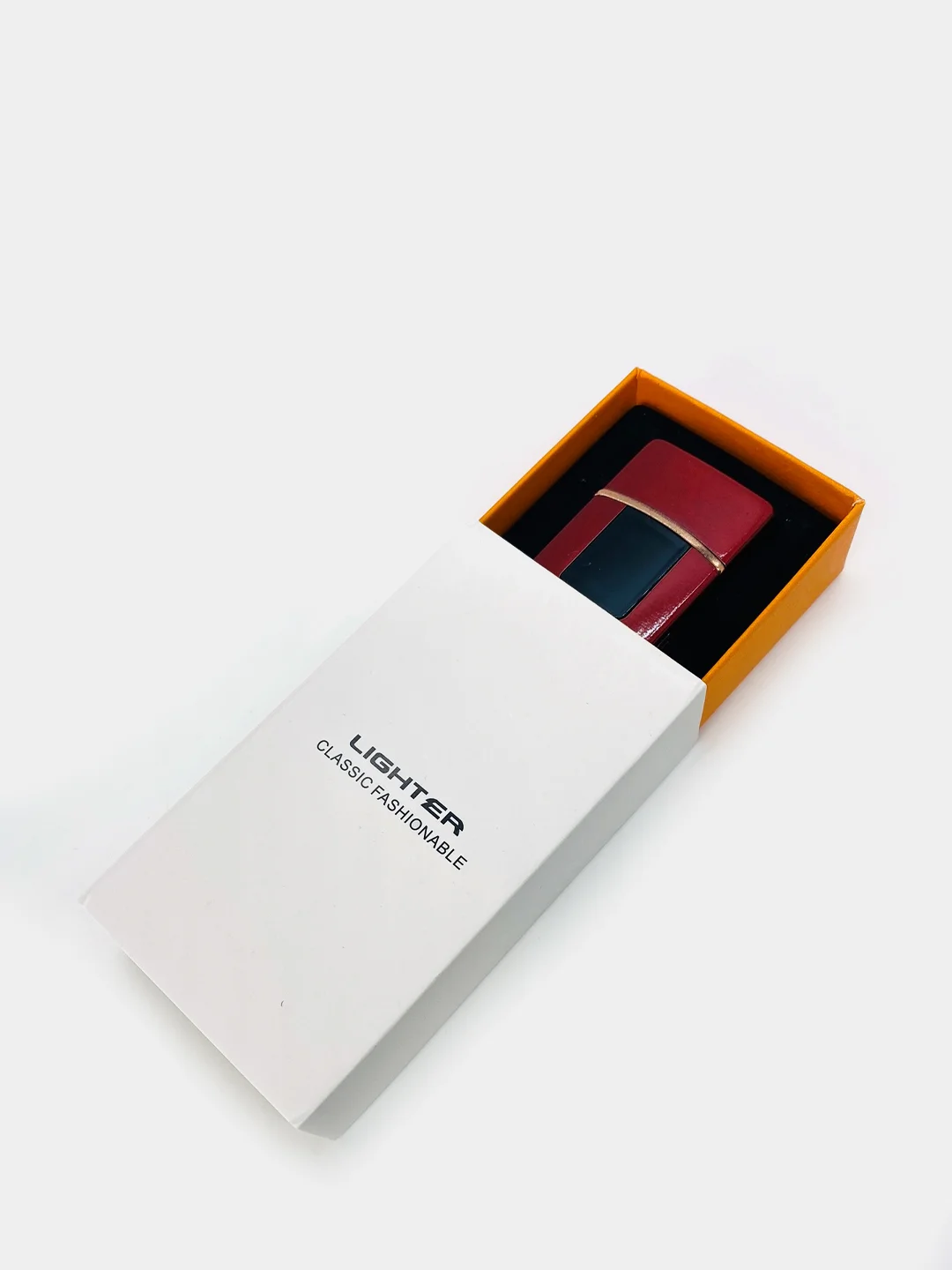 Золотой зажигалка электронная, металлическая, плазменная спираль, USB, зажигалка электронная