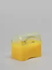 Желтый точилка для карандашей с контейнером