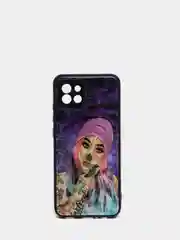 Пурпурный накладка на Samsung Galaxy A03, с рисунком, с защитой камеры