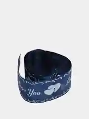 Лента атласная "Love you", джинс, 40 мм, отрезы по 2 м