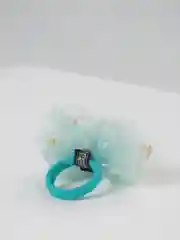 Бирюзовый бантик на резинке
