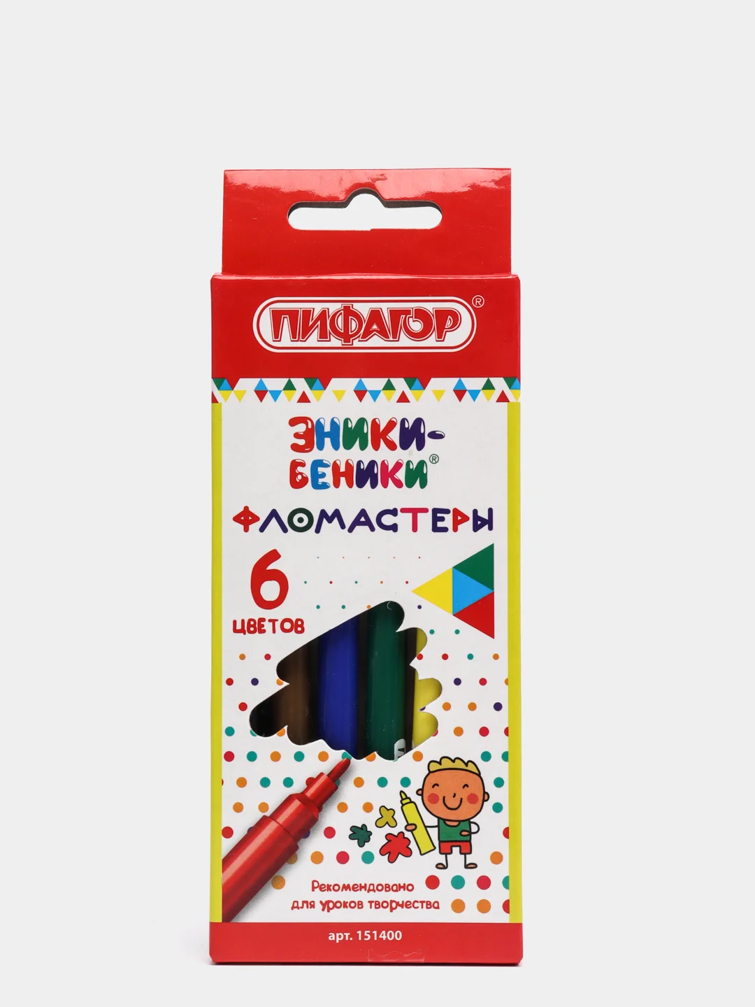 Фломастеры ПИФАГОР "ЭНИКИ-БЕНИКИ", 6 цветов