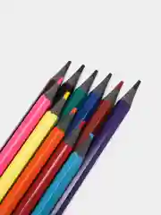 Карандаши цветные, пластиковые, заточенные, 12 цветов