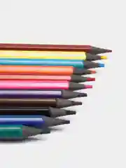 Карандаши цветные, пластиковые, заточенные, 12 цветов
