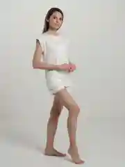 Бежевый пижама женская
