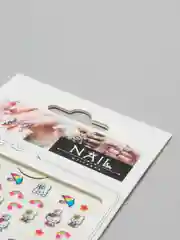Бирюзовый наклейки-слайдеры для дизайна ногтей и маникюра, "Hello kitty"