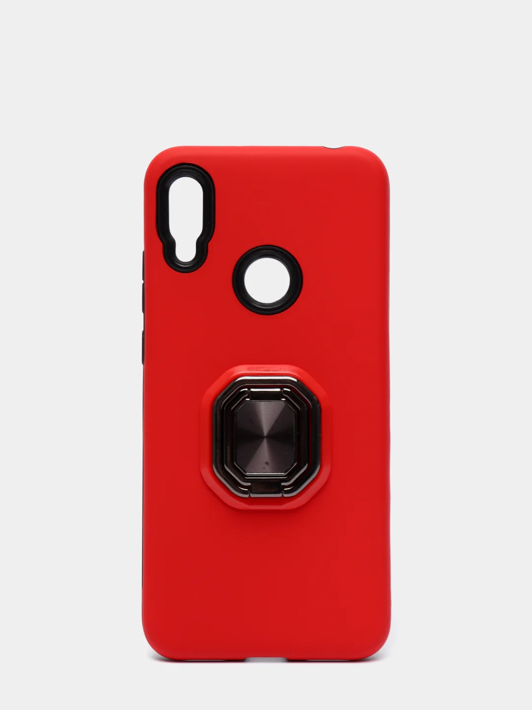 Красный чехол Honor 8A / 8A Prime / Huawei Y6 2019 / Y6 Prime 2019, с металлическим кольцом