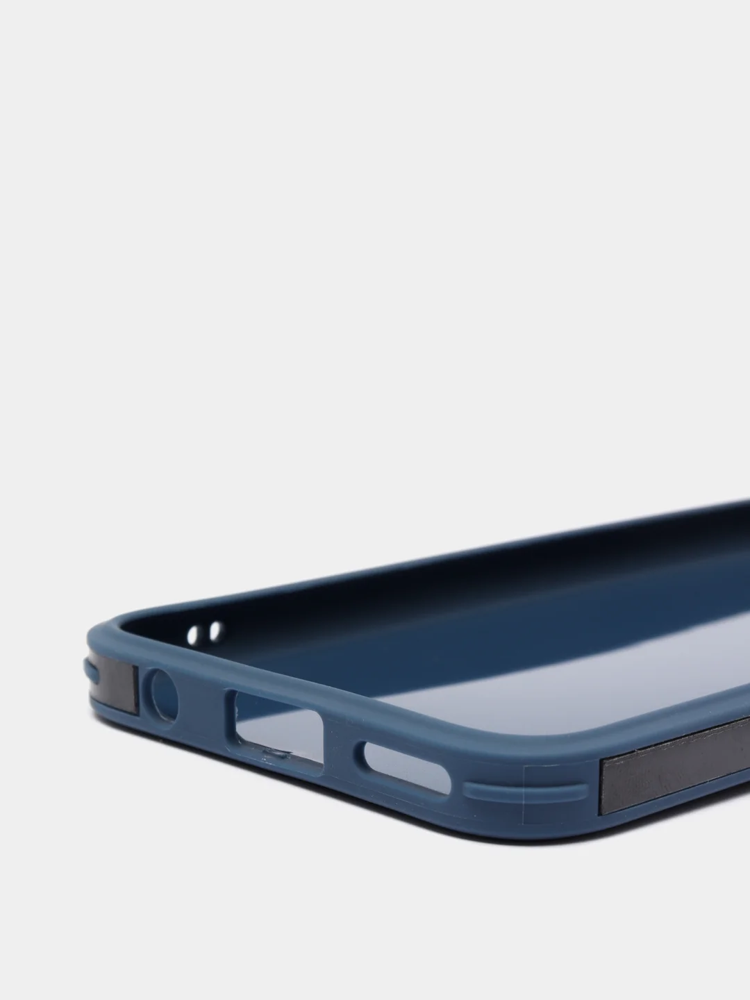 Синий чехол усиленный с полосой для Huawei P40 Lite / Huawei Nova 7i, силиконовый