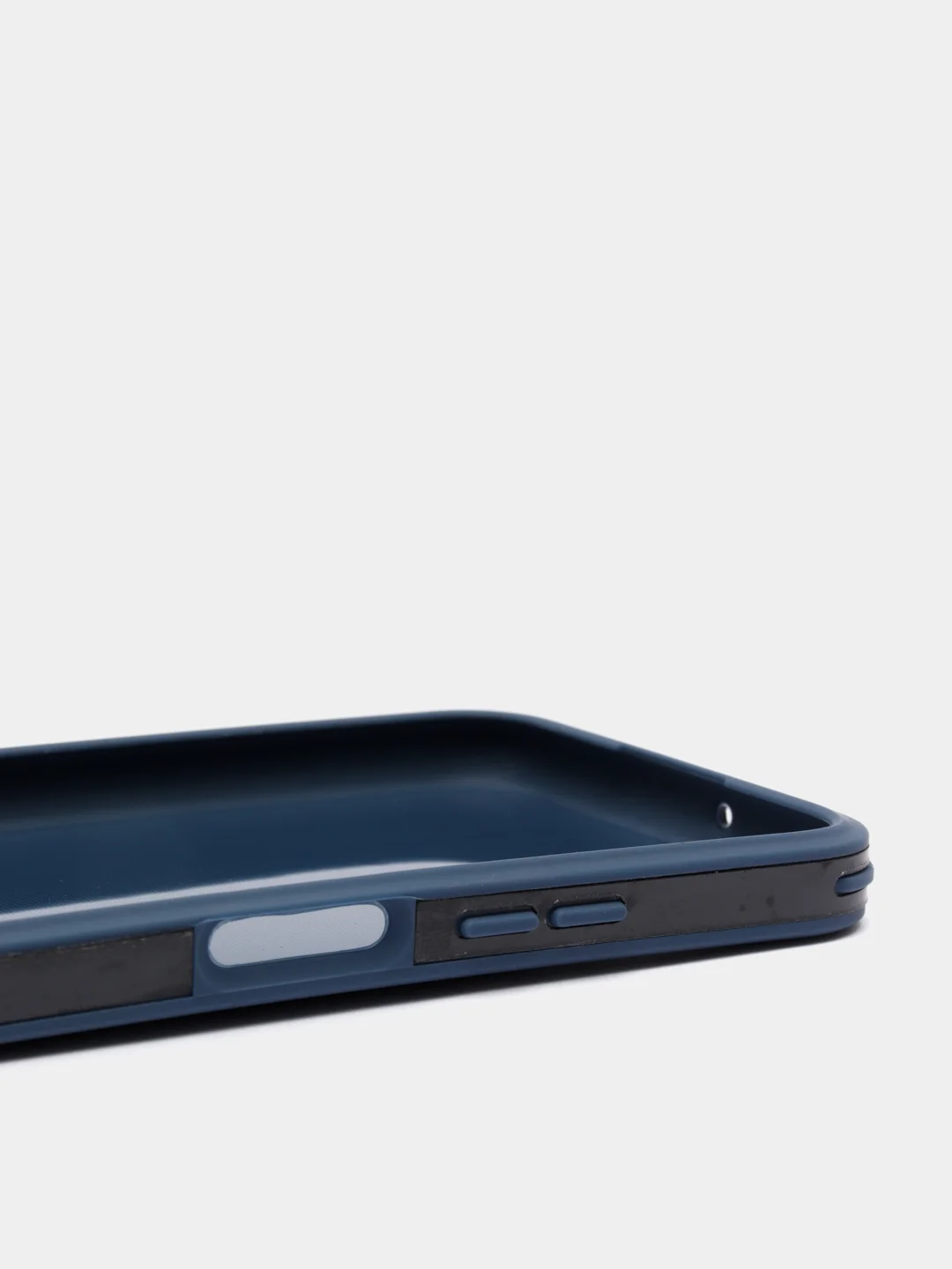 Синий чехол усиленный с полосой для Huawei P40 Lite / Huawei Nova 7i, силиконовый