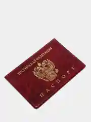 Красный обложка для паспорта, горизонтальная