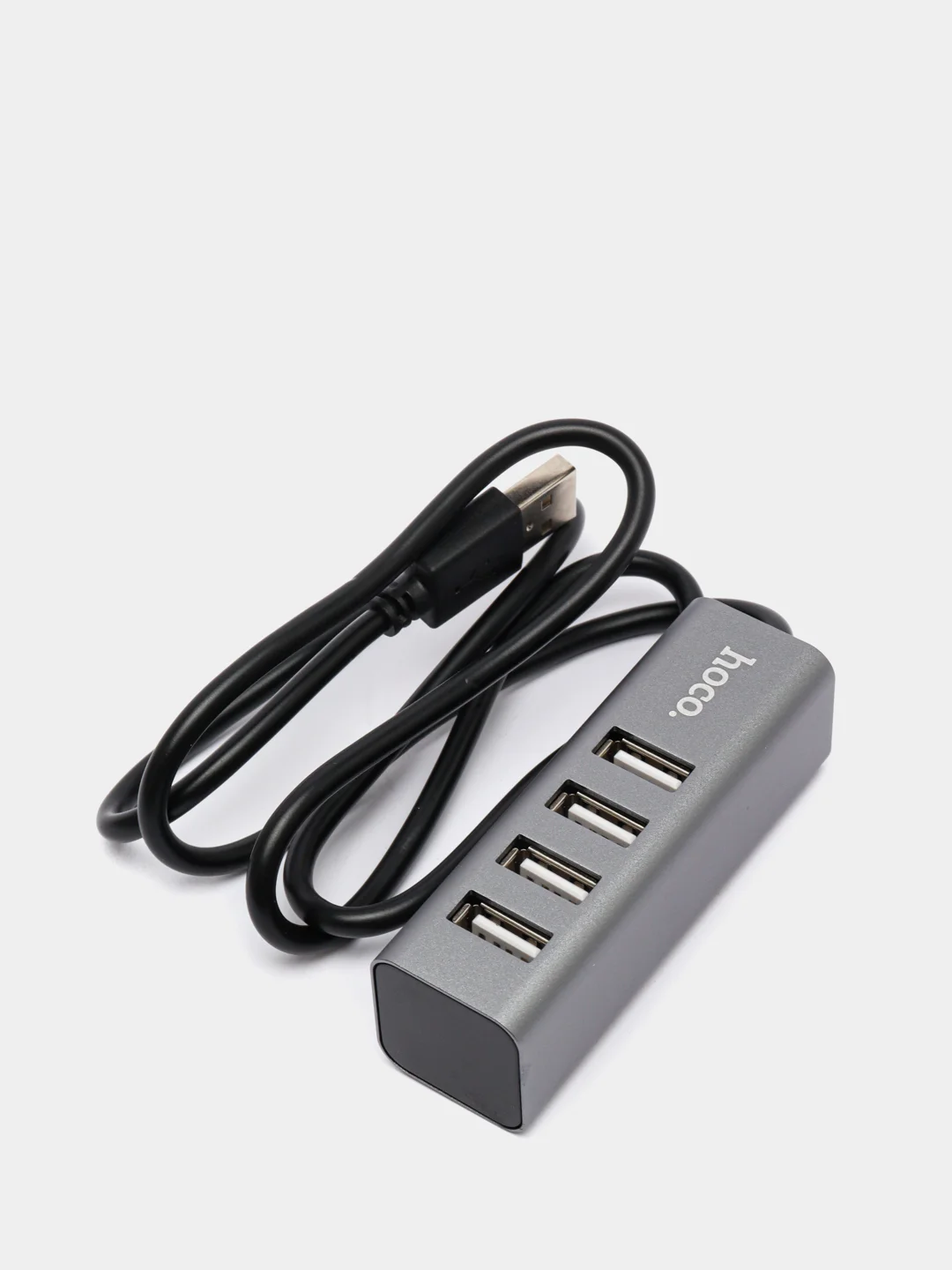 Хаб Hoco HB1 Line Machine USB to 4xUSB, серебристый