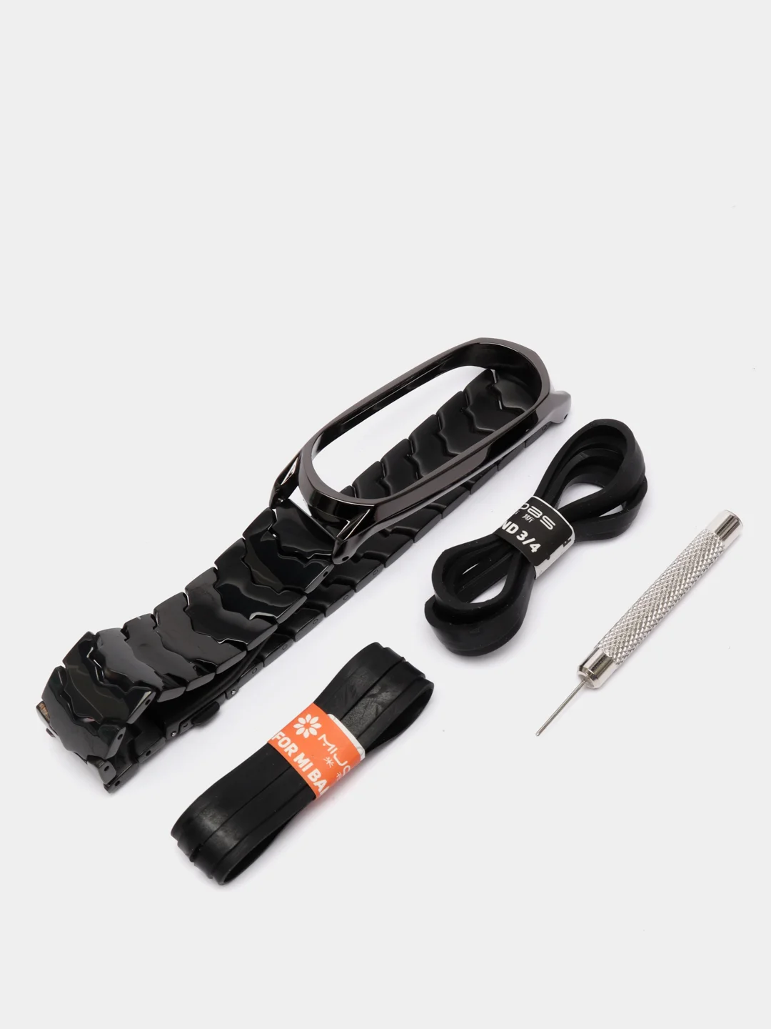Черный металлические ремешки для Xiaomi Mi Band