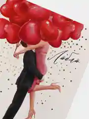 Алый мини-открытки