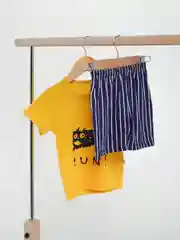 Черный комплект для мальчика: футболка и шорты, детский