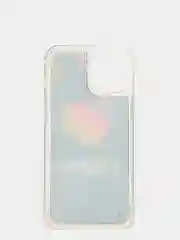Черный чехол iPhone 12 (6.1)/ 12 Pro, Pro Max, mini силиконовый переливающийся жидкий с блестками
