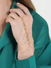 Браслет украшение на кисть с кольцом