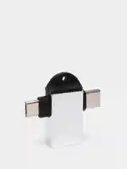Серебряный адаптер OTG USB / Type-C / Micro USB