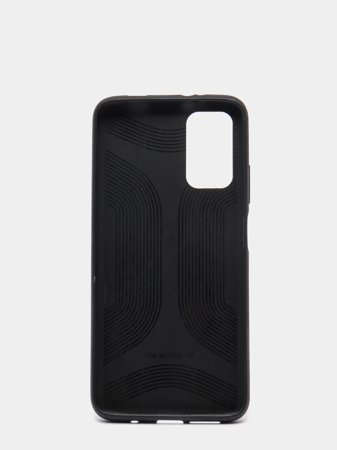 Черный силиконовый чехол накладка для Xiaomi Pocofone M3 с текстурой кожи (под кожу)