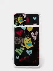 Черный чехол iPhone 11 силиконовый переливающийся жидкий с блестками и защитой камеры