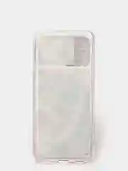 Лавандовый чехол Samsung Galaxy A02 силиконовый переливающийся жидкий с блестками и защитой камеры