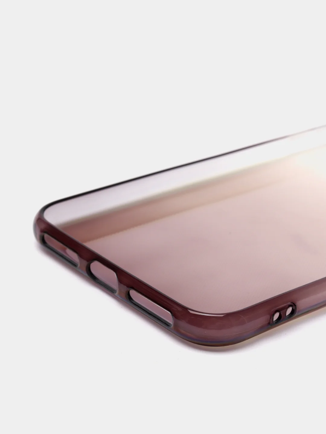 Синий меланж чехол iPhone XR, Xs Max силиконовый прозрачный с градиентом