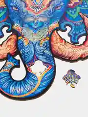 Фигурный деревянный пазл Unidragon Вечный слон - S, 1-2 часов сборки