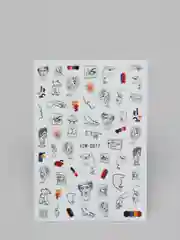 Желтый наклейки-слайдеры для дизайна ногтей и маникюра