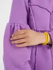 Желтый браслет-узелок тканевый