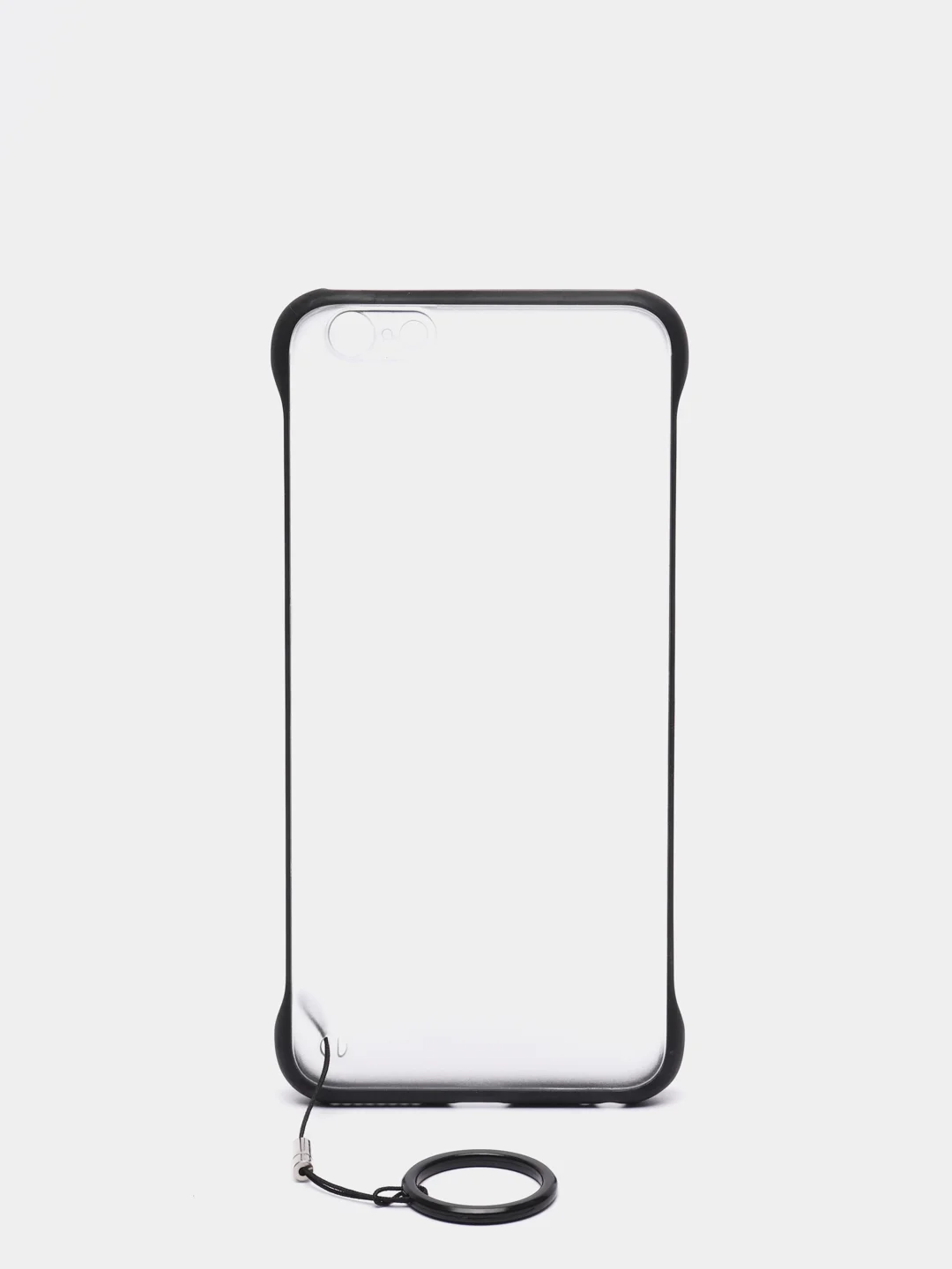 Черный чехол для Apple iPhone 6 Plus / 6s Plus, прозрачный, с держателем
