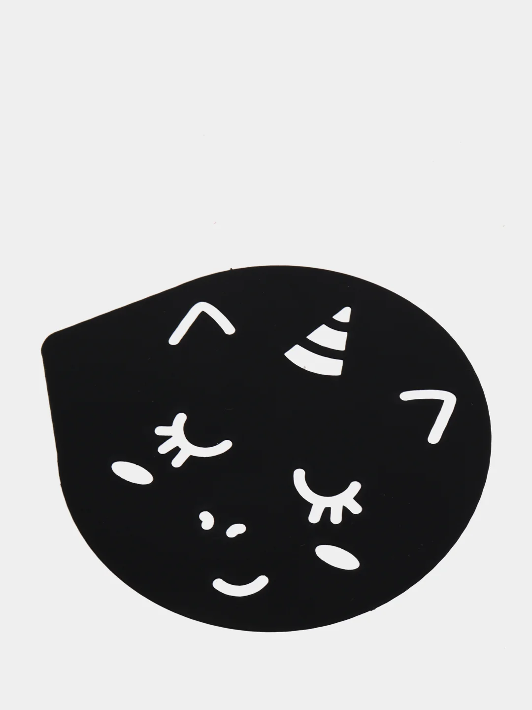 Черный трафарет для кофе, 9,5 х 8,5 см