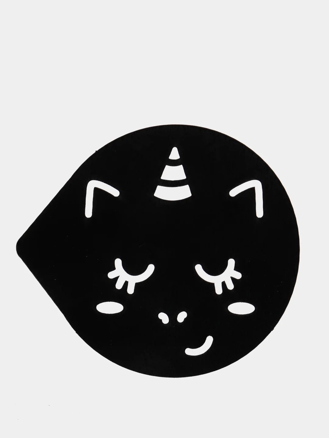 Черный трафарет для кофе, 9,5 х 8,5 см