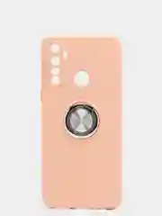 Бежевый чехол Realme C3 / 5 / 6i  Реалми С3 / 5 / 6ай силиконовый с кольцом держателем