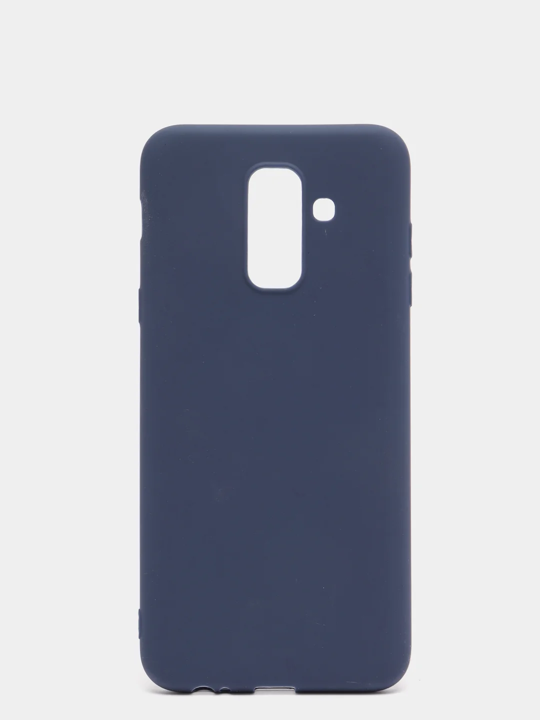Темно-синий чехол Samsung Galaxy A6+, A6 Plus, Галакси А6+, А6 Плюс силиконовый цветной матовый