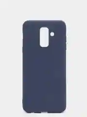 Темно-синий чехол Samsung Galaxy A6+, A6 Plus, Галакси А6+, А6 Плюс силиконовый цветной матовый