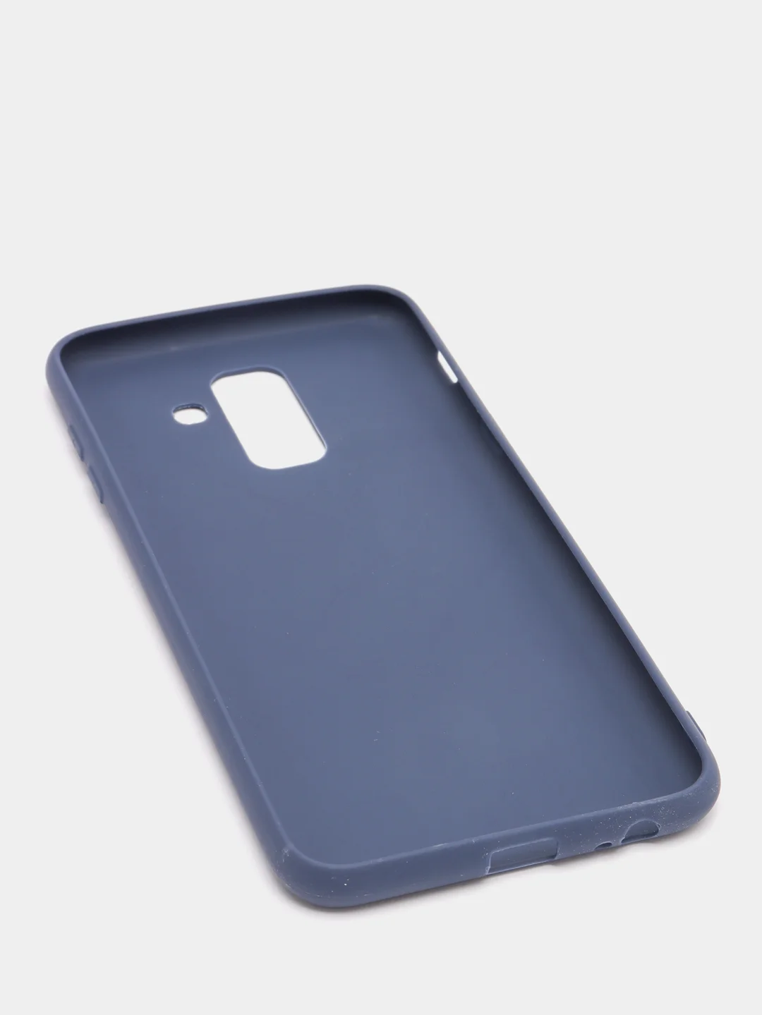 Темно-синий чехол Samsung Galaxy A6+, A6 Plus, Галакси А6+, А6 Плюс силиконовый цветной матовый