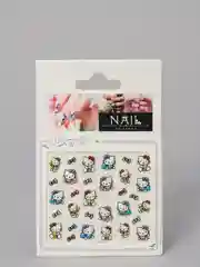 Оливковый наклейки-слайдеры для дизайна ногтей и маникюра, "Hello kitty"