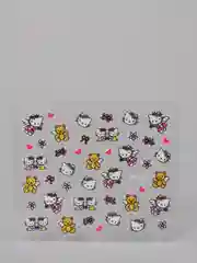 Пудровый наклейки-слайдеры для дизайна ногтей и маникюра, "Hello kitty"