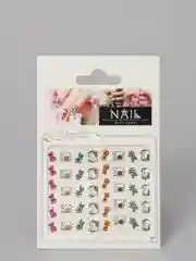 Золотой наклейки-слайдеры для дизайна ногтей и маникюра, "Hello kitty"