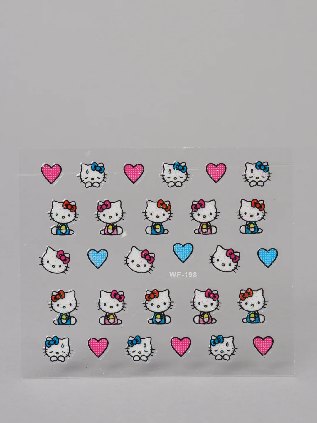 Золотой наклейки-слайдеры для дизайна ногтей и маникюра, "Hello kitty"