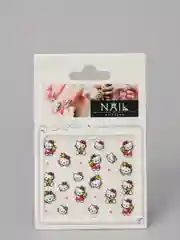 Оранжевый наклейки-слайдеры для дизайна ногтей и маникюра, "Hello kitty"